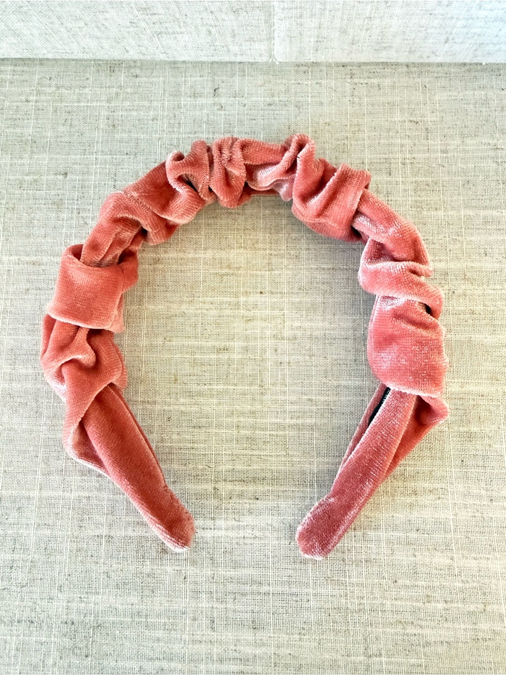 J. Crew Velvet Scrunch Headband - Dusty Rose